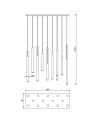 CALA * LÁMPARA BASE CUADRADA 14L LED COLANTES - VARIADO